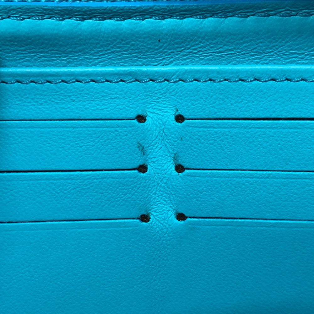 LOUIS VUITTON Long Wallet Purse M81512 leather blue Monogram emboss Zippy wallet unisex(Unisex) Used Authentic