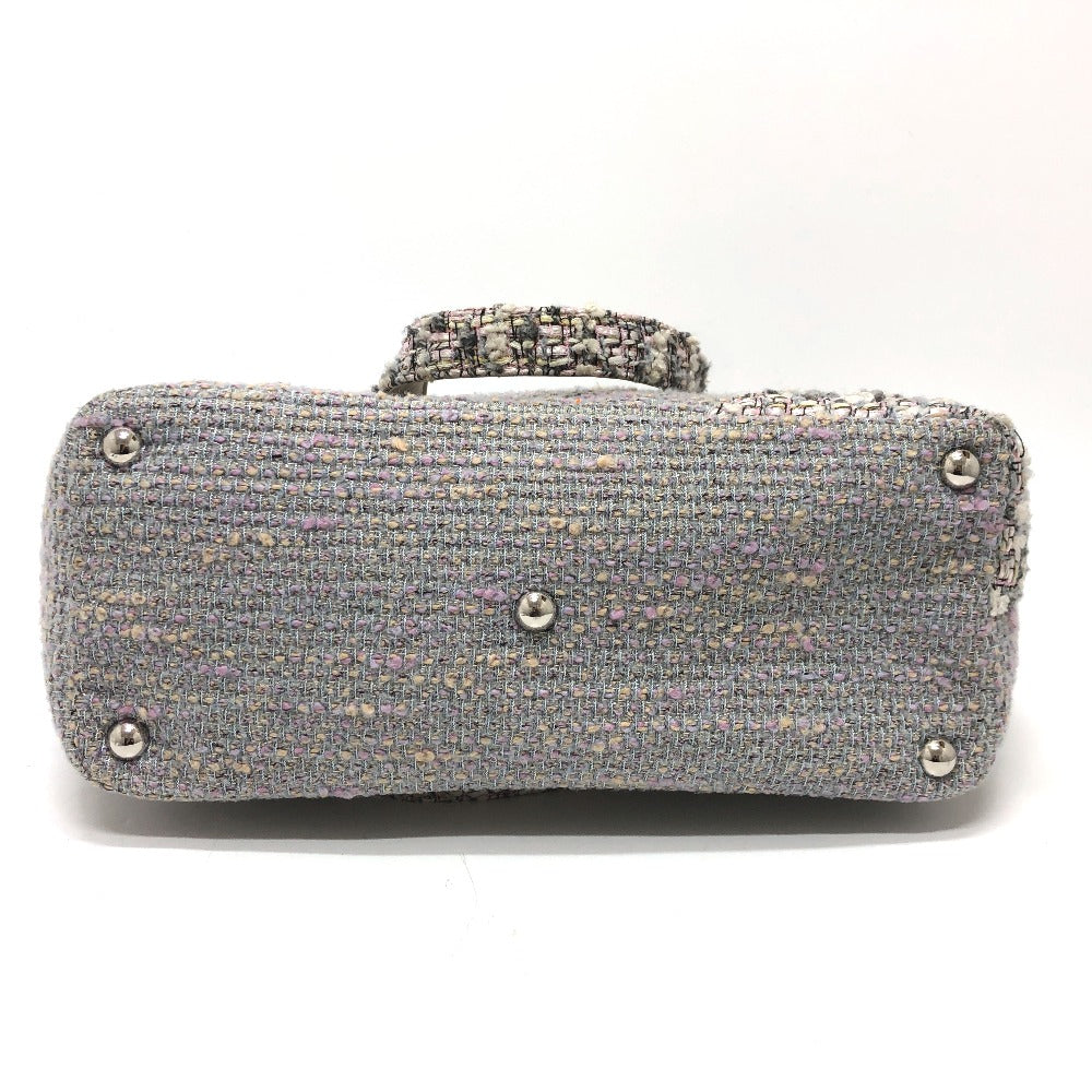 CHANEL Tote Bag tweed Purple type CC COCO Mark Cambon Line Large Women Used Authentic