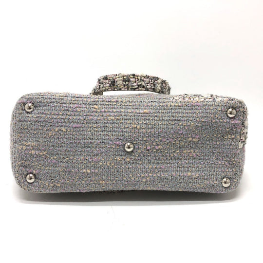 CHANEL Tote Bag tweed Purple type CC COCO Mark Cambon Line Large Women Used Authentic