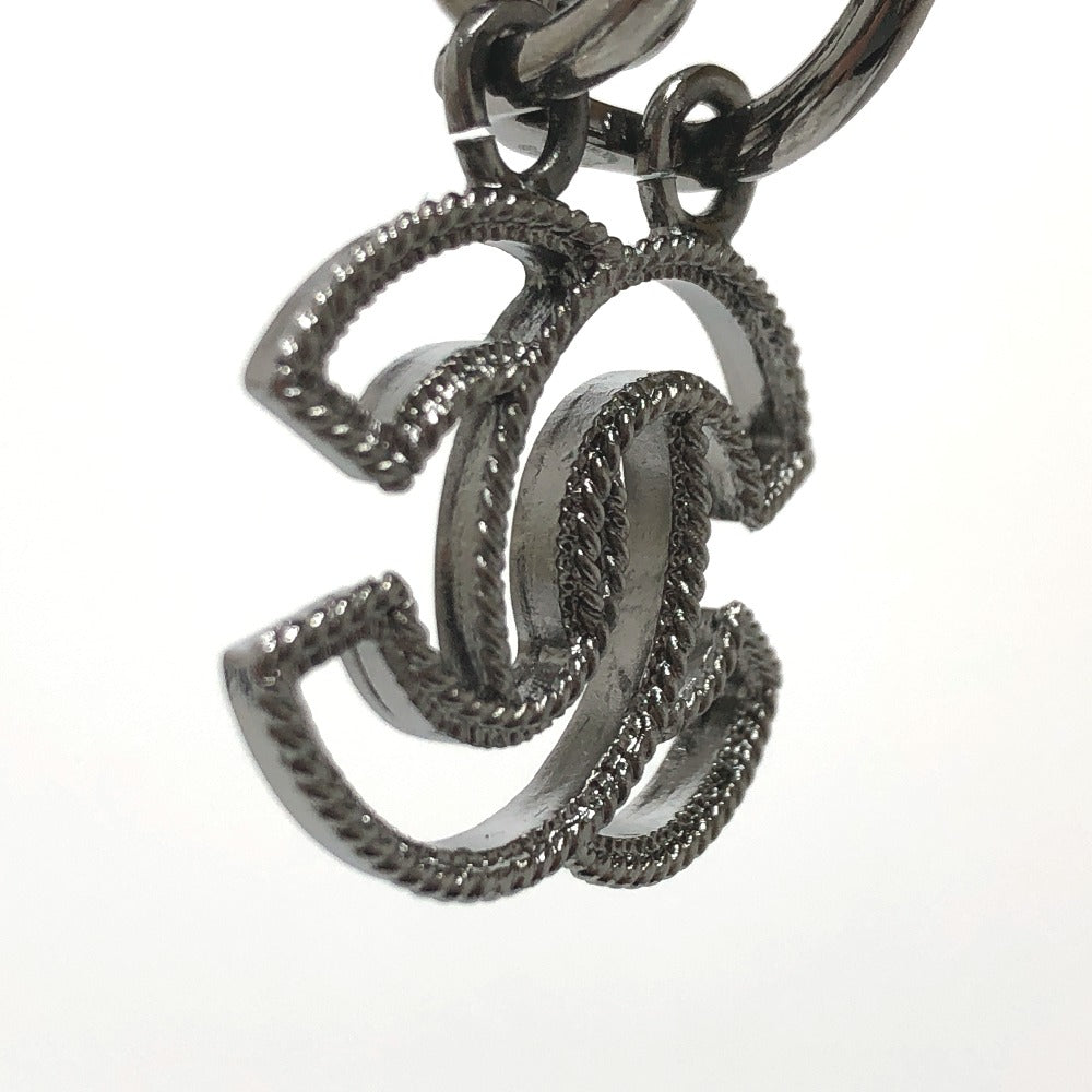 CHANEL Earring metal black CC COCO Mark Women Used Authentic