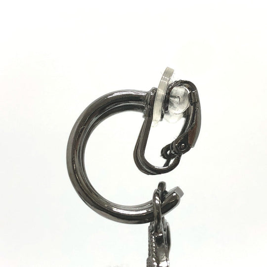 CHANEL Earring metal black CC COCO Mark Women Used Authentic