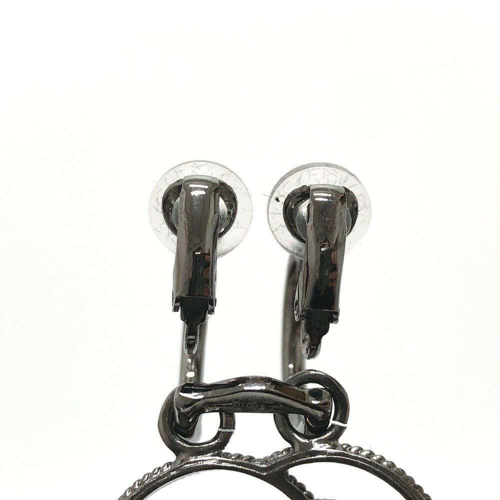 CHANEL Earring metal black CC COCO Mark Women Used Authentic