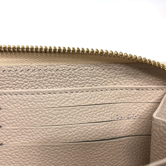 LOUIS VUITTON Long Wallet Purse M80402 Monogram Ann Platt Leather beige Monogram Ann Platt Zippy wallet Women Used Authentic