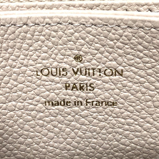 LOUIS VUITTON Long Wallet Purse M80402 Monogram Ann Platt Leather beige Monogram Ann Platt Zippy wallet Women Used Authentic