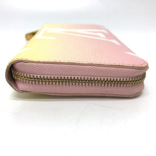 LOUIS VUITTON Long Wallet Purse M80361 Monogram canvas pink monogram visor pool Zippy wallet Women Used Authentic
