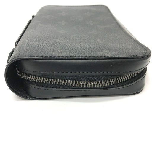 LOUIS VUITTON Long Wallet Purse M61698 Monogram Eclipse Canvas black Monogram Eclipse Zippy XL mens Used Authentic