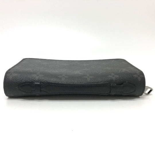 LOUIS VUITTON Long Wallet Purse M61698 Monogram Eclipse Canvas black Monogram Eclipse Zippy XL mens Used Authentic
