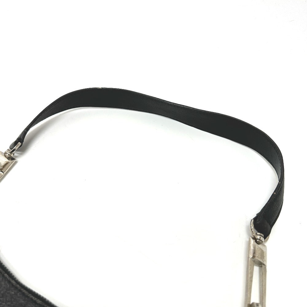BVLGARI Handbag Canvas / leather Navy type Logo mania Women Used Authentic