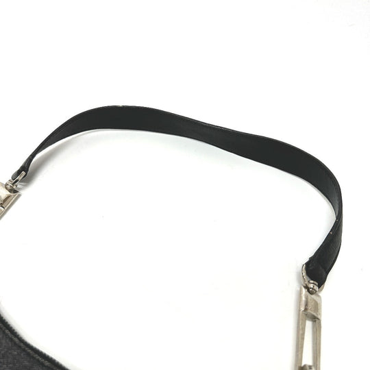 BVLGARI Handbag Canvas / leather Navy type Logo mania Women Used Authentic