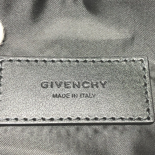 GIVENCHY Sling bag Nylon / leather black Bag logo Waist bag mens Used Authentic