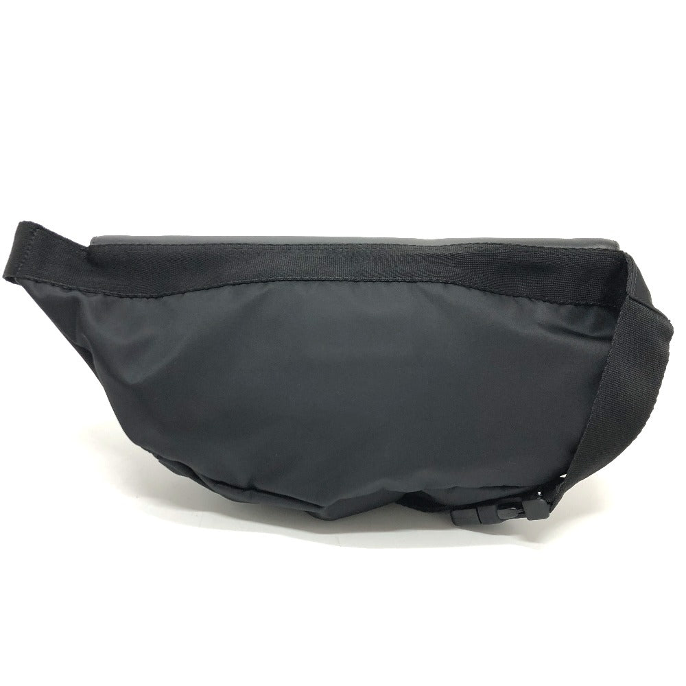GIVENCHY Sling bag Nylon / leather black Bag logo Waist bag mens Used Authentic