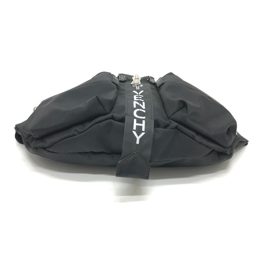 GIVENCHY Sling bag Nylon / leather black Bag logo Waist bag mens Used Authentic