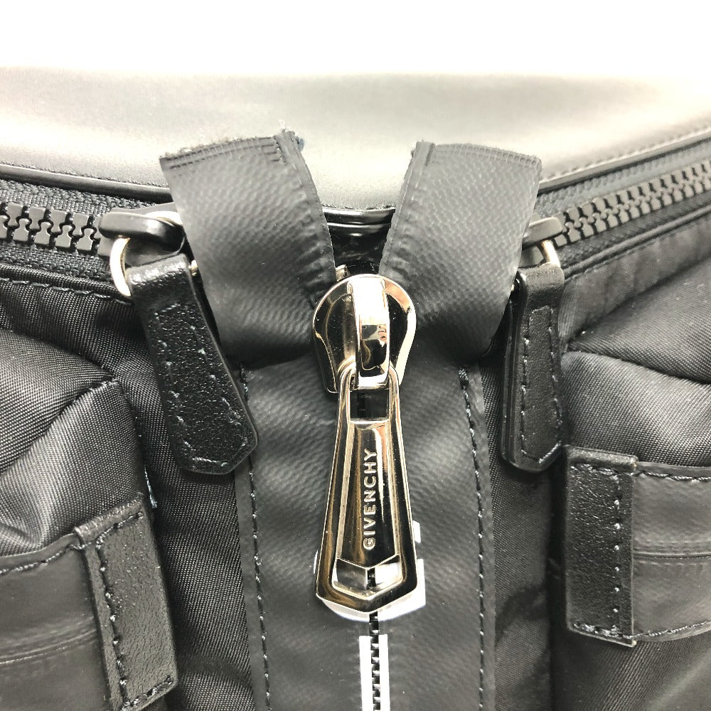 GIVENCHY Sling bag Nylon / leather black Bag logo Waist bag mens Used Authentic