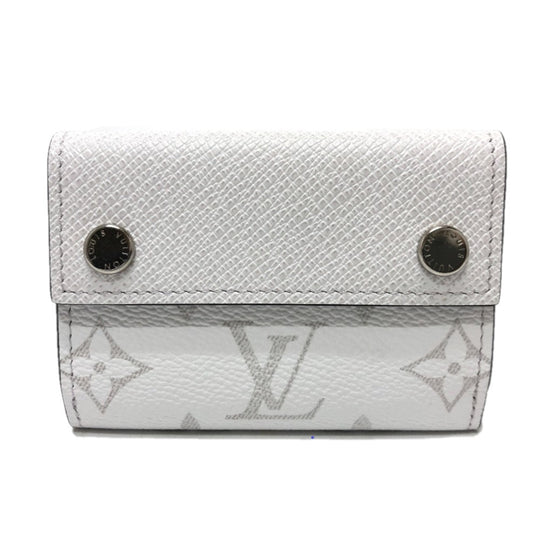 LOUIS VUITTON Trifold wallet M30899 Monogram canvas white Wallet Compact Wallet Tiger Lama Monogram Discovery compact wallet mens Used Authentic