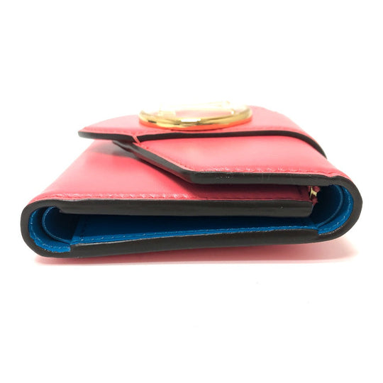 LOUIS VUITTON Trifold wallet M69177 leather pink LV circle Portefeuille LV Pont Neuf Compact