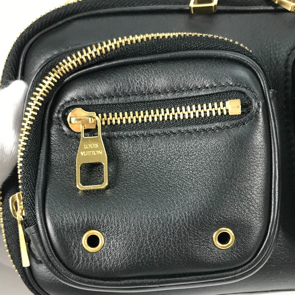 LOUIS VUITTON Shoulder Bag M80450 leather black Monogram Utility crossbody mens Used Authentic