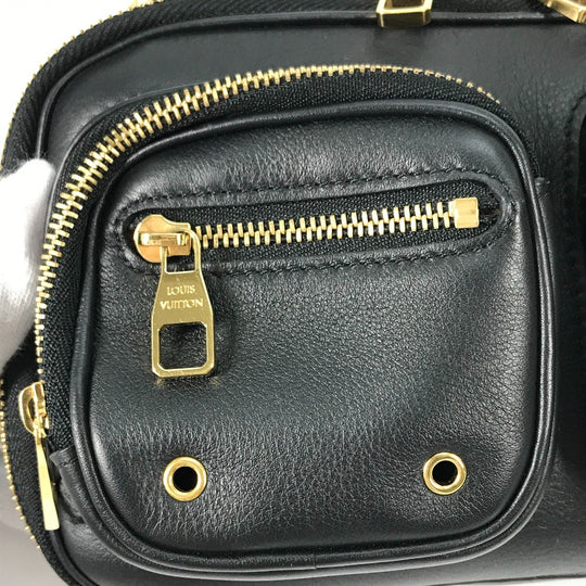LOUIS VUITTON Shoulder Bag M80450 leather black Monogram Utility crossbody mens Used Authentic