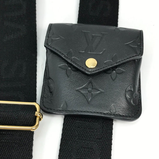 LOUIS VUITTON Shoulder Bag M80450 leather black Monogram Utility crossbody mens Used Authentic