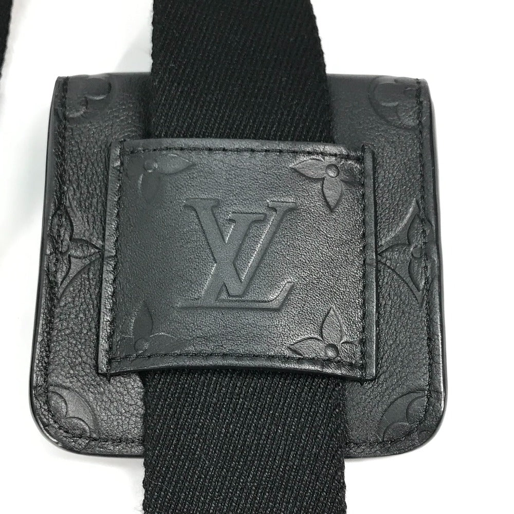 LOUIS VUITTON Shoulder Bag M80450 leather black Monogram Utility crossbody mens Used Authentic