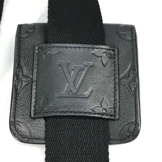 LOUIS VUITTON Shoulder Bag M80450 leather black Monogram Utility crossbody mens Used Authentic