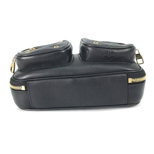 LOUIS VUITTON Shoulder Bag M80450 leather black Monogram Utility crossbody mens Used Authentic