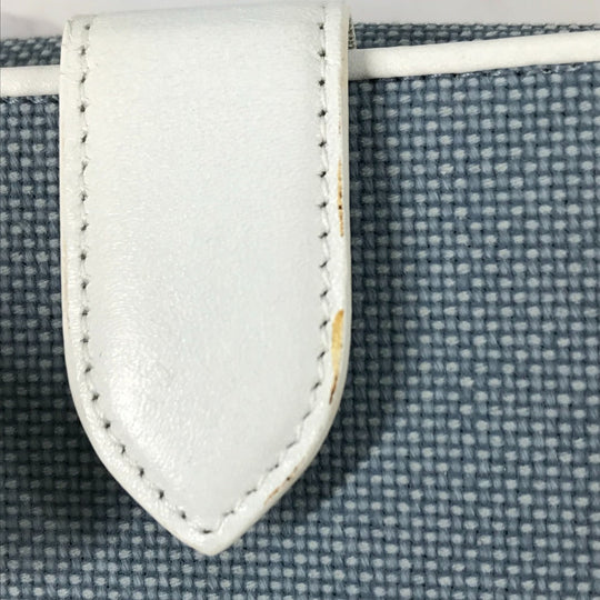 Dior Folded wallet Canvas / leather blue Bicolor logo W Hook Wallet  Women Used Authentic