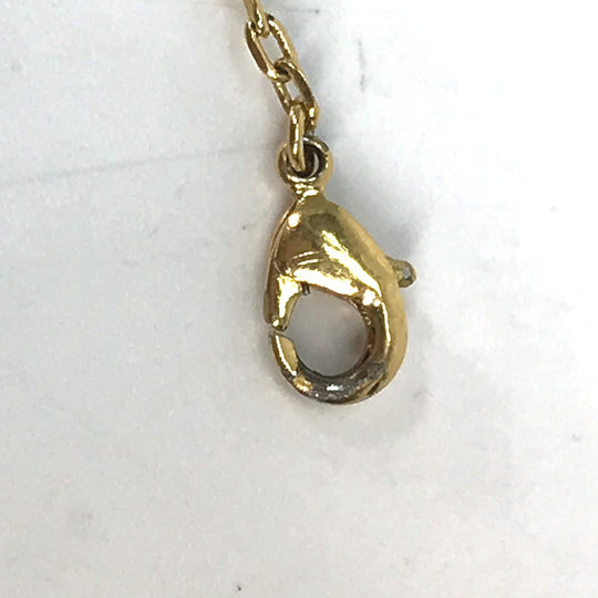 LOUIS VUITTON Necklace M00465 Gold Plated gold heart Corie Foreign Love Women Used Authentic