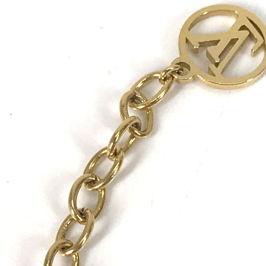 LOUIS VUITTON Necklace M00465 Gold Plated gold heart Corie Foreign Love Women Used Authentic