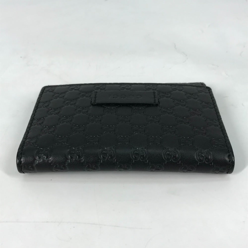 GUCCI Card Case 544030 leather black Guccisima Business Card Holder Pass Case mens Used Authentic