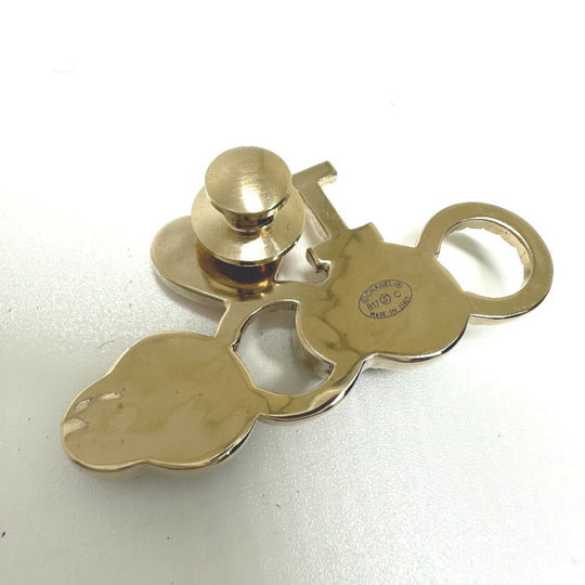 CHANEL Brooch Metal, Faux Pearl gold I  COCO logo I love coco heart Women Used Authentic