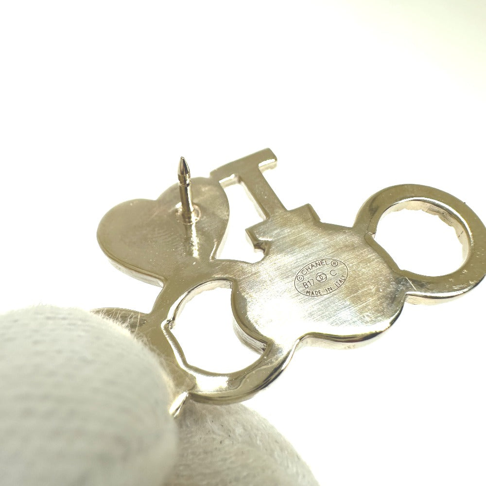 CHANEL Brooch Metal, Faux Pearl gold I  COCO logo I love coco heart Women Used Authentic