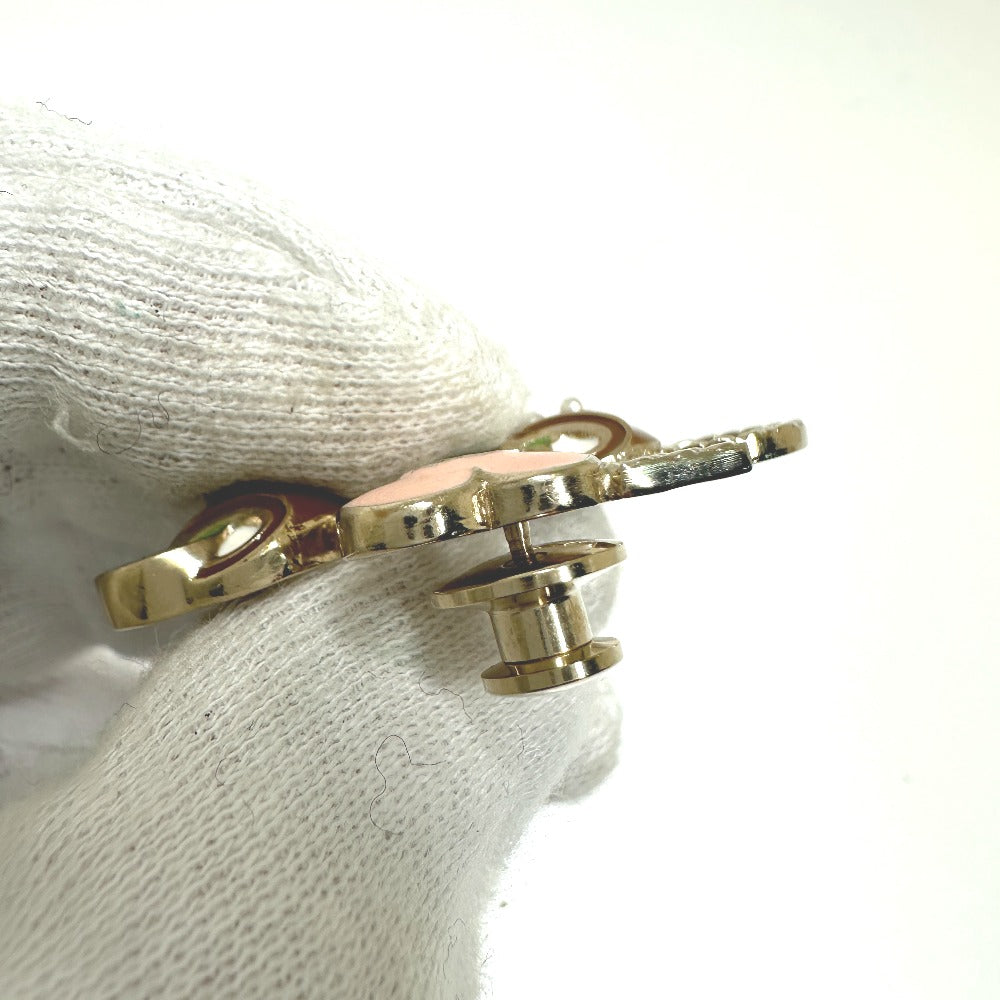 CHANEL Brooch Metal, Faux Pearl gold I  COCO logo I love coco heart Women Used Authentic