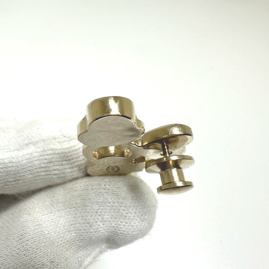 CHANEL Brooch Metal, Faux Pearl gold I  COCO logo I love coco heart Women Used Authentic