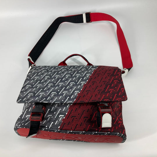Christian Louboutin Shoulder Bag 1205006 Nylon / leather Red Overall handle rubiclick messenger bag mens Used Authentic