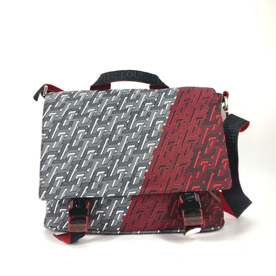 Christian Louboutin Shoulder Bag 1205006 Nylon / leather Red Overall handle rubiclick messenger bag mens Used Authentic