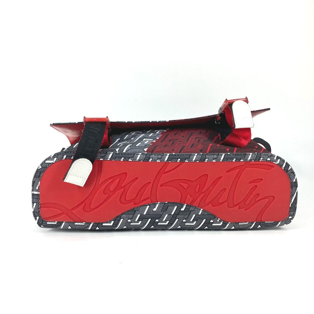 Christian Louboutin Shoulder Bag 1205006 Nylon / leather Red Overall handle rubiclick messenger bag mens Used Authentic
