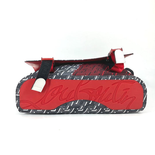 Christian Louboutin Shoulder Bag 1205006 Nylon / leather Red Overall handle rubiclick messenger bag mens Used Authentic