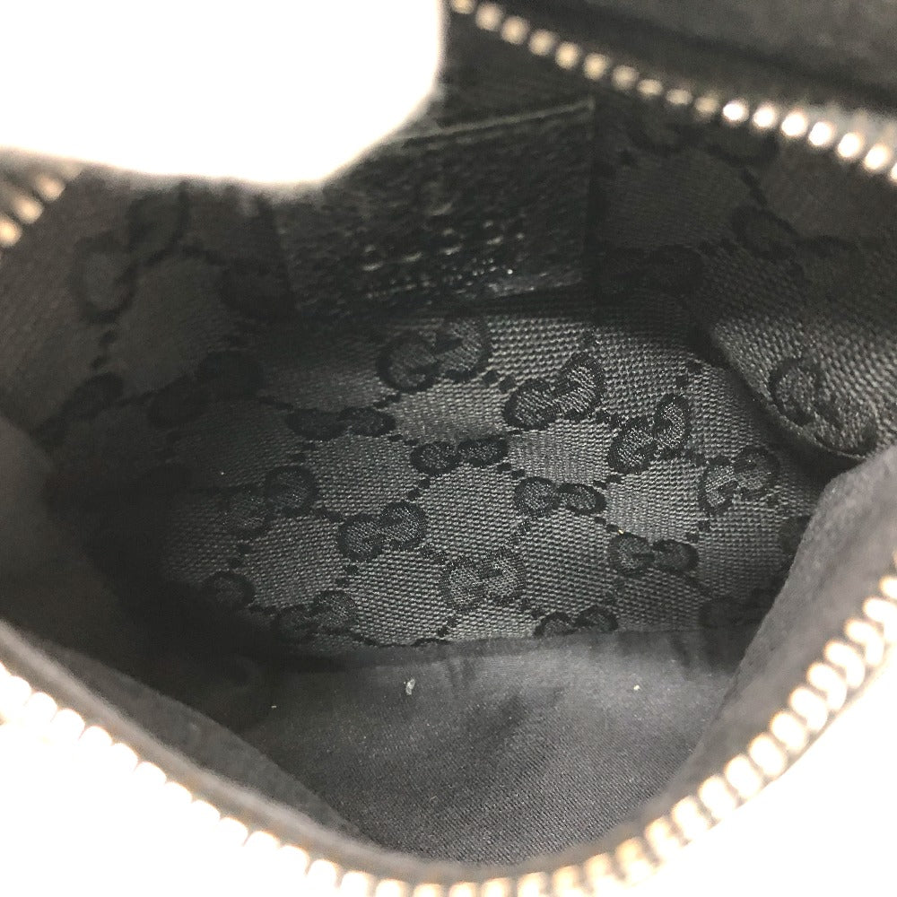 GUCCI Waist bag 28566 GG canvas / leather black GG Sling bag mens Used Authentic