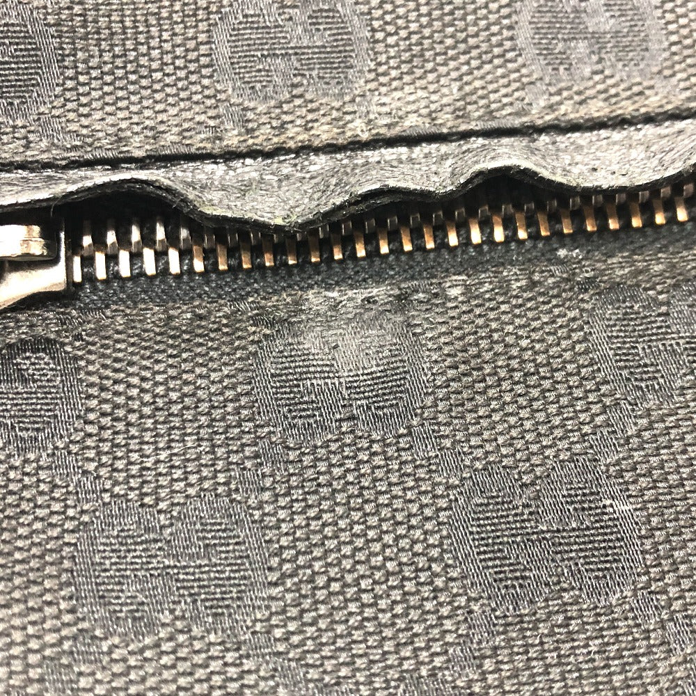 GUCCI Waist bag 28566 GG canvas / leather black GG Sling bag mens Used Authentic