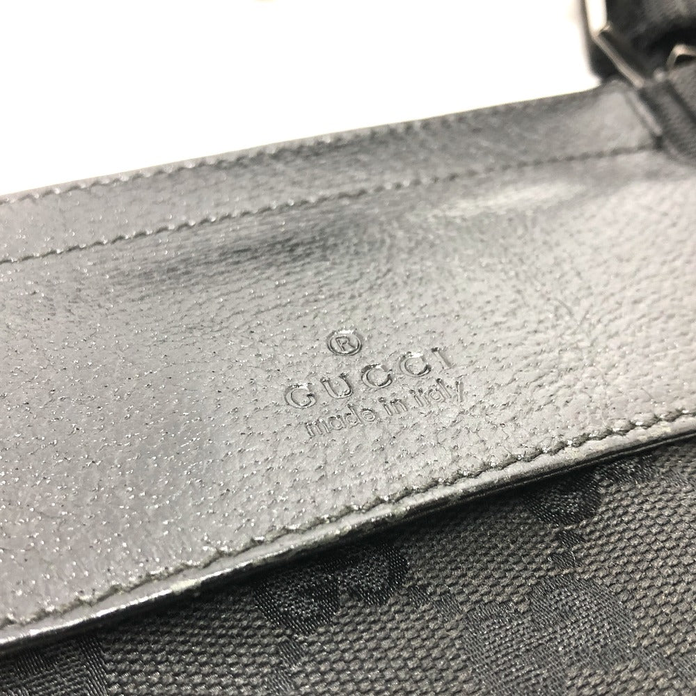 GUCCI Waist bag 28566 GG canvas / leather black GG Sling bag mens Used Authentic