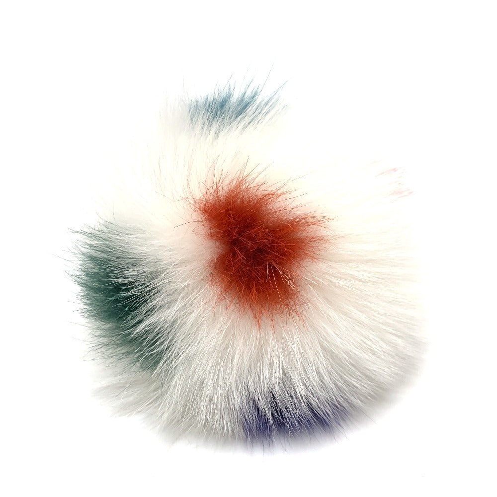 FENDI Bag charm fur white Bonbon charm Women Used Authentic