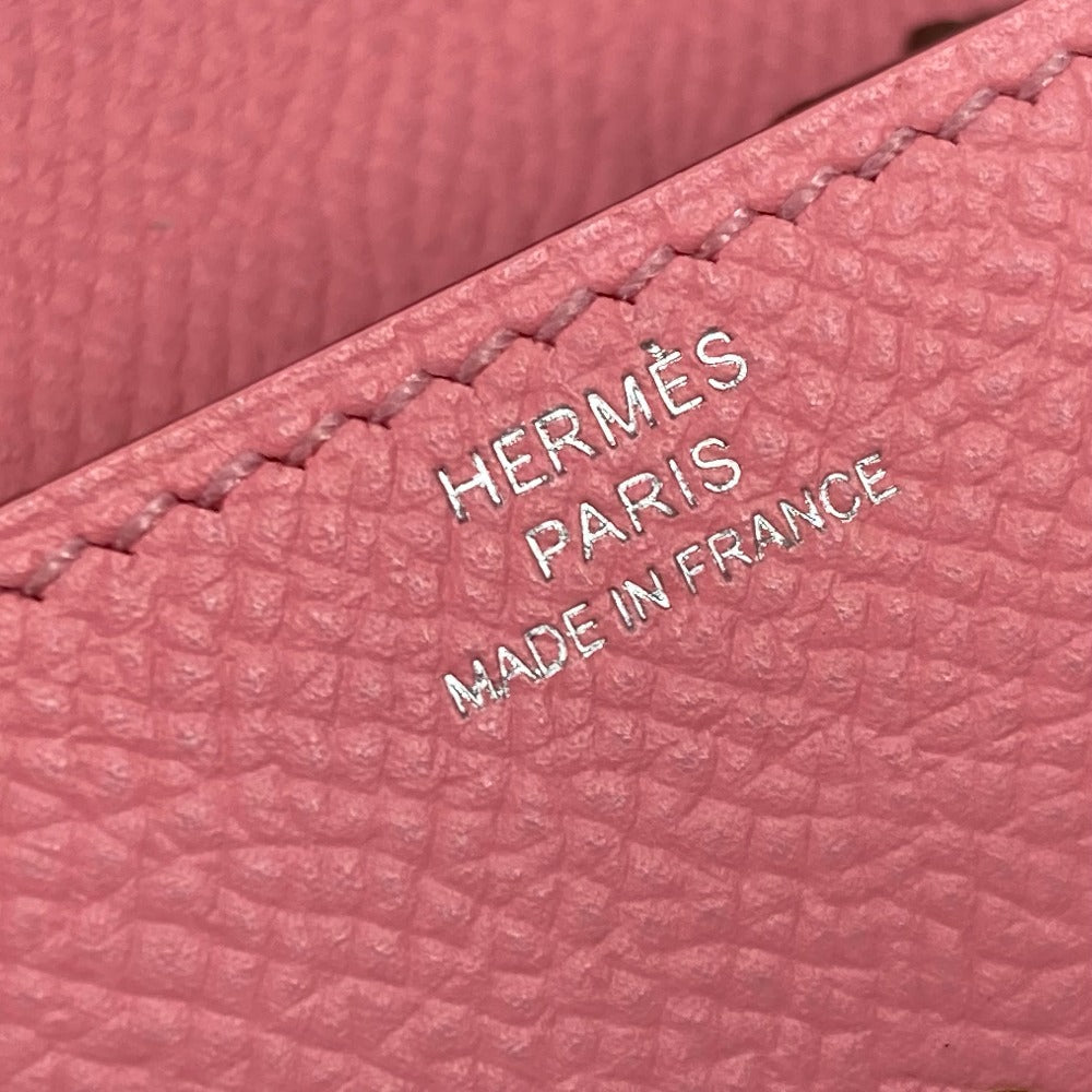 HERMES Coin case Epsom pink Wallet Revan Cattle Women Used Authentic
