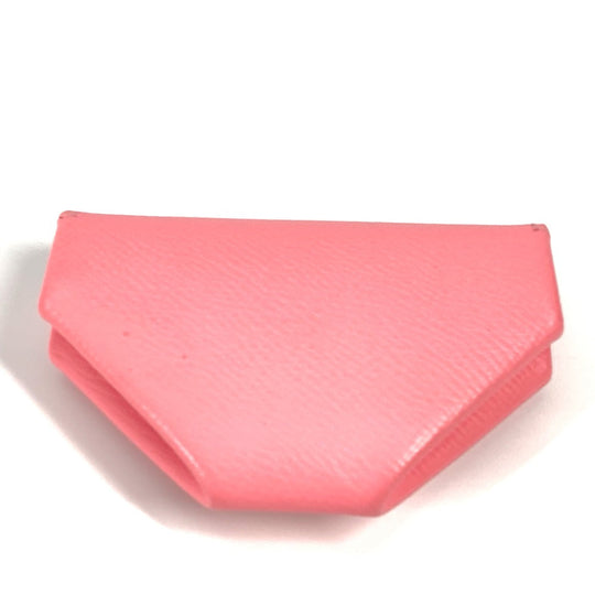 HERMES Coin case Epsom pink Wallet Revan Cattle Women Used Authentic