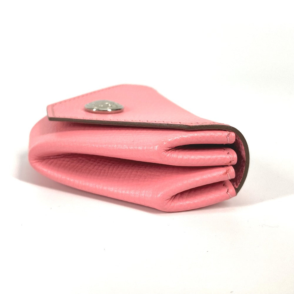 HERMES Coin case Epsom pink Wallet Revan Cattle Women Used Authentic