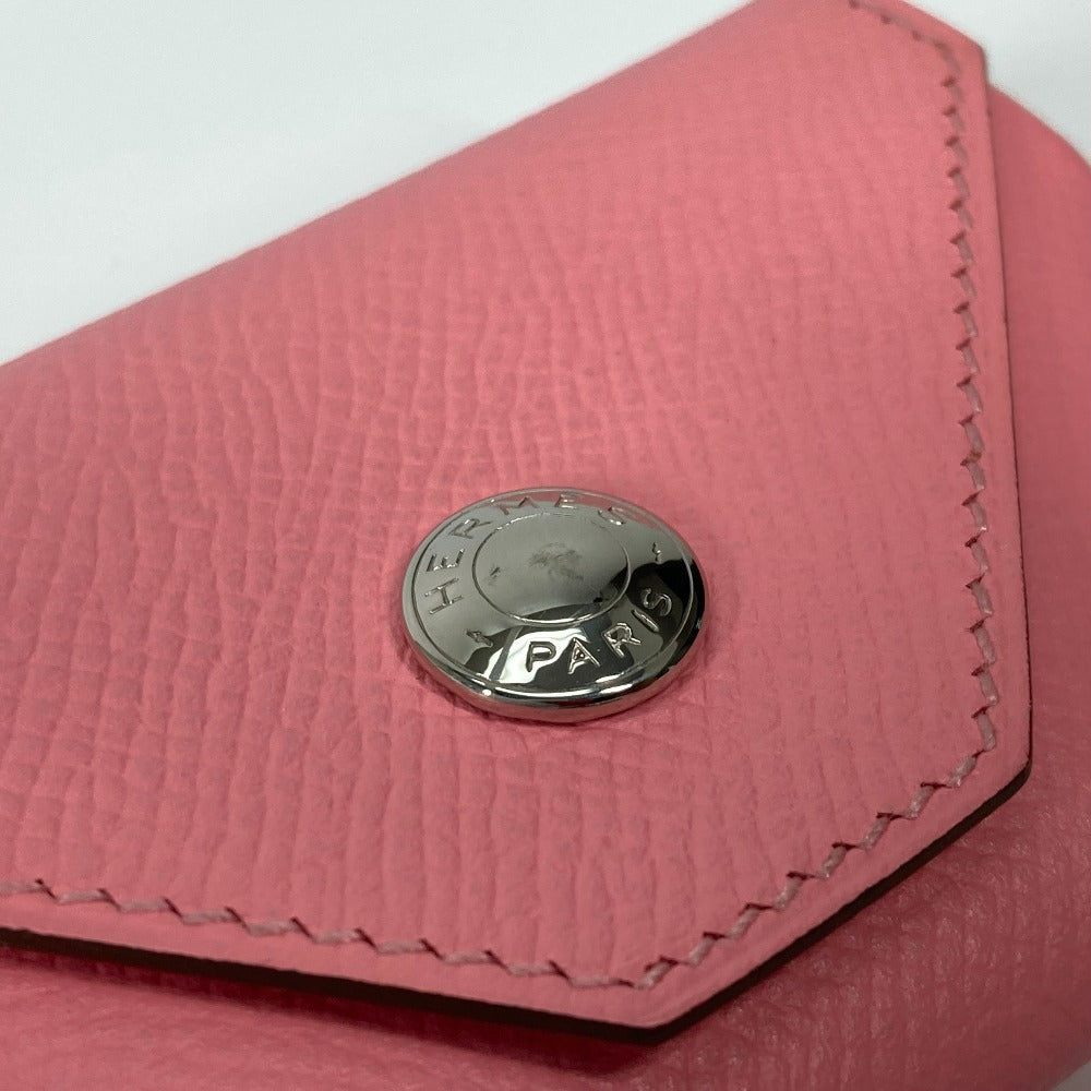 HERMES Coin case Epsom pink Wallet Revan Cattle Women Used Authentic