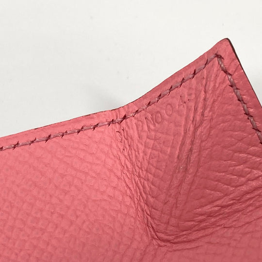 HERMES Coin case Epsom pink Wallet Revan Cattle Women Used Authentic