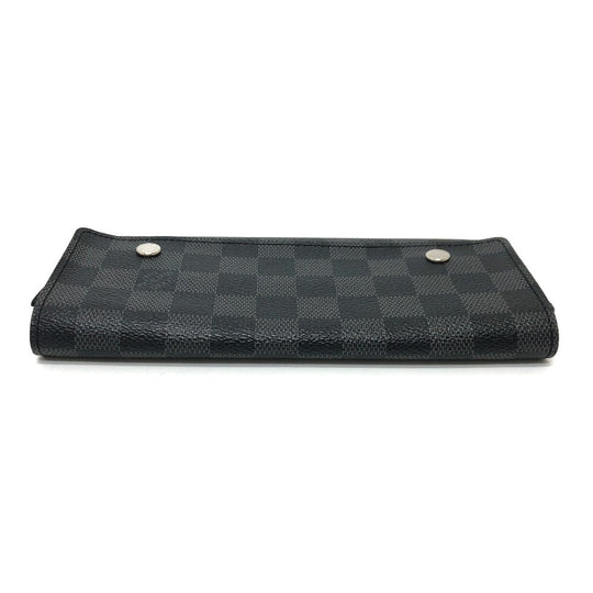 LOUIS VUITTON Long Wallet Purse N63084 Damier Grafitto Canvas black Damier Grafitte Portefeuille long modular mens Used Authentic