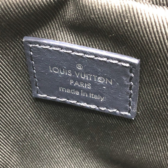 LOUIS VUITTON Sling bag M57281 canvas Navy Monogram tapestry Bum back mens Used Authentic
