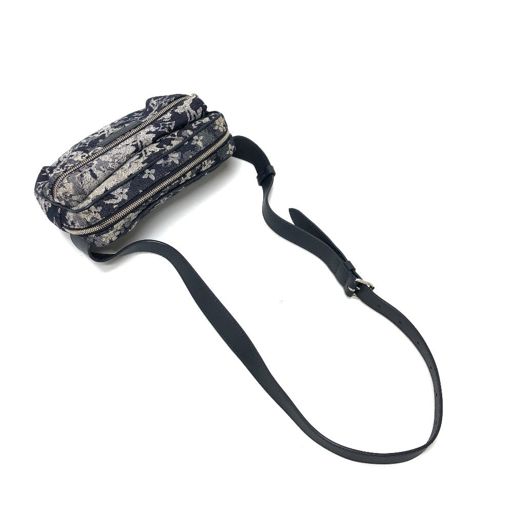 LOUIS VUITTON Sling bag M57281 canvas Navy Monogram tapestry Bum back mens Used Authentic