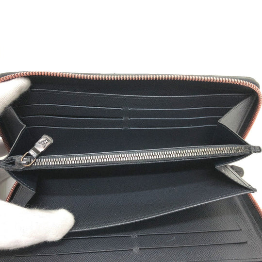 LOUIS VUITTON Long Wallet Purse M62931 Monogram canvas Navy Travel case monogram upside down ink Zippy Organizer mens Used Authentic
